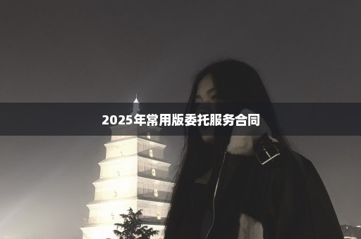 2025年常用版委托服务合同