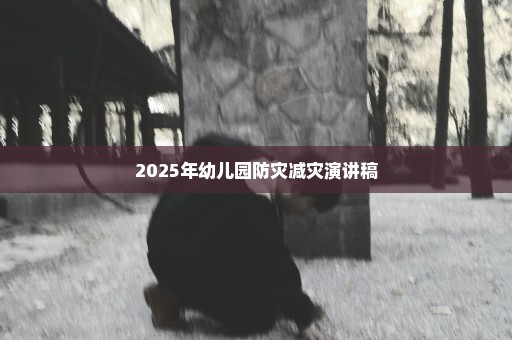 2025年幼儿园防灾减灾演讲稿