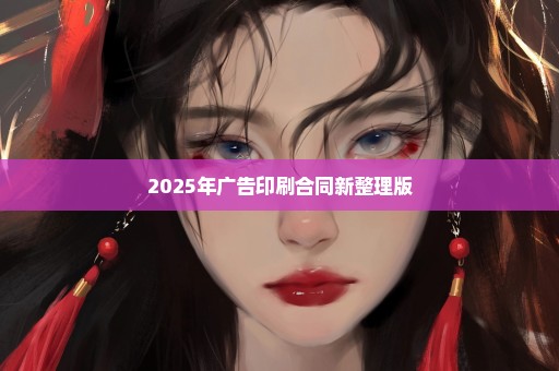 2025年广告印刷合同新整理版