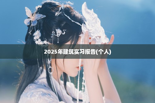 2025年建筑实习报告(个人)