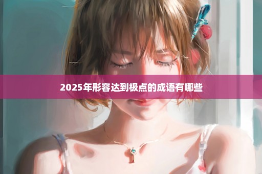 2025年形容达到极点的成语有哪些