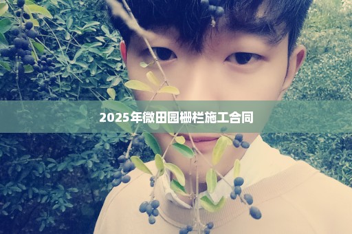 2025年微田园栅栏施工合同