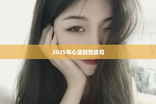 2025年心急如焚造句
