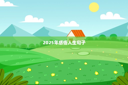 2025年感悟人生句子