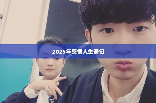 2025年感悟人生语句