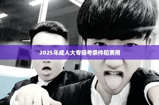 2025年成人大专报考条件和费用