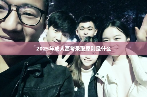 2025年成人高考录取原则是什么