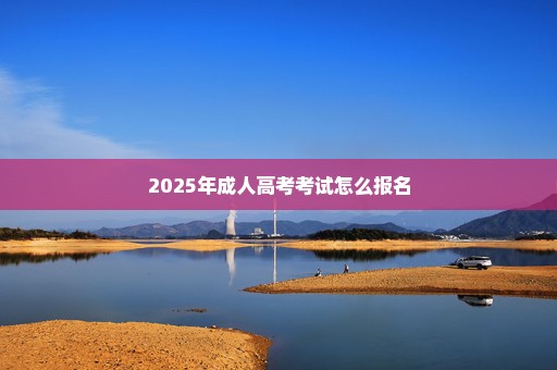 2025年成人高考考试怎么报名
