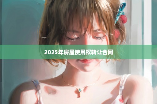 2025年房屋使用权转让合同