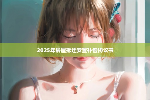 2025年房屋拆迁安置补偿协议书