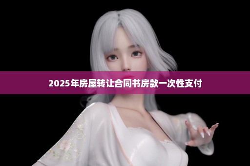 2025年房屋转让合同书房款一次性支付