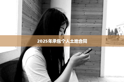 2025年承包个人土地合同