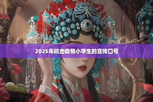 2025年抗击疫情小学生的宣传口号