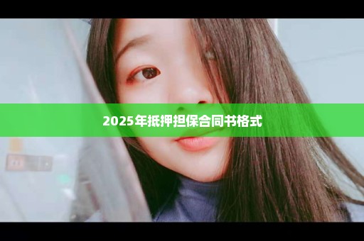 2025年抵押担保合同书格式