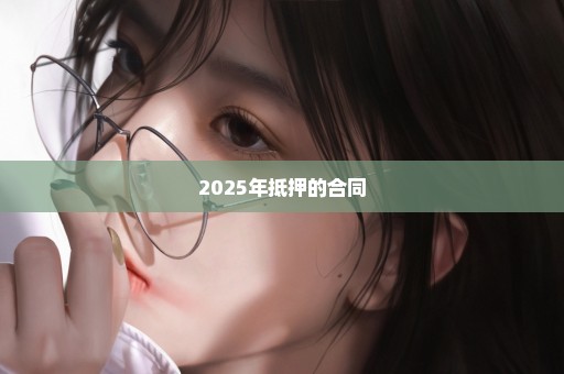 2025年抵押的合同
