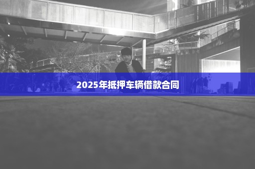 2025年抵押车辆借款合同