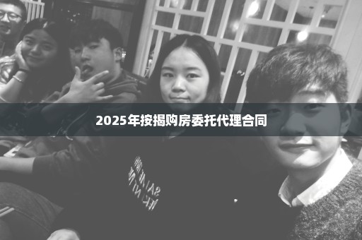 2025年按揭购房委托代理合同