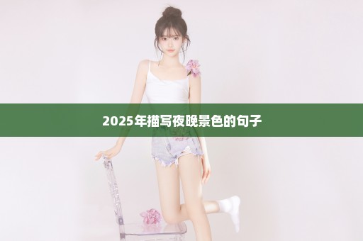 2025年描写夜晚景色的句子