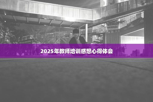 2025年教师培训感想心得体会