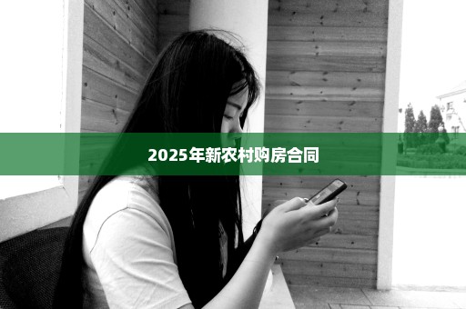 2025年新农村购房合同