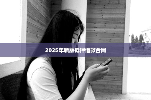 2025年新版抵押借款合同