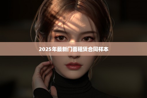 2025年最新门面租赁合同样本