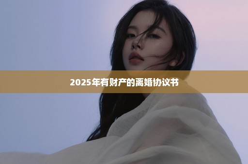 2025年有财产的离婚协议书