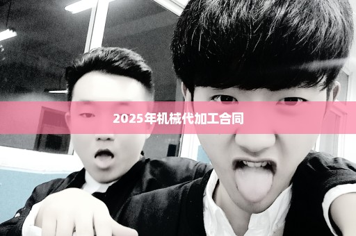 2025年机械代加工合同
