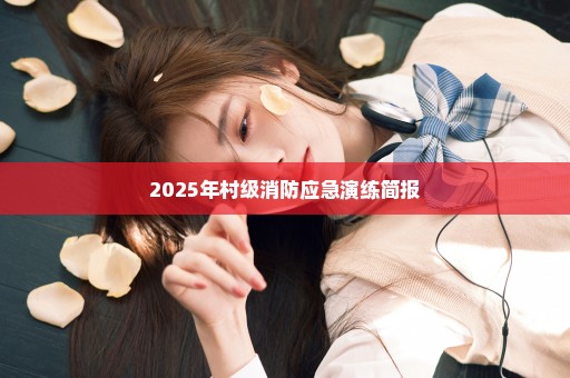 2025年村级消防应急演练简报