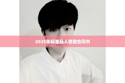 2025年标准私人借款合同书
