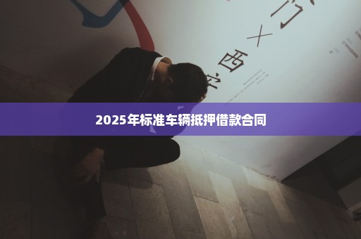 2025年标准车辆抵押借款合同
