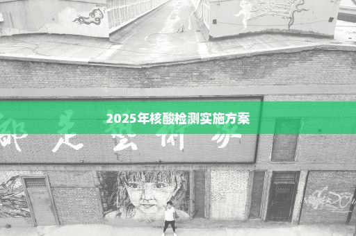 2025年核酸检测实施方案