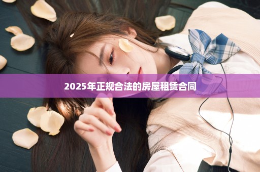 2025年正规合法的房屋租赁合同