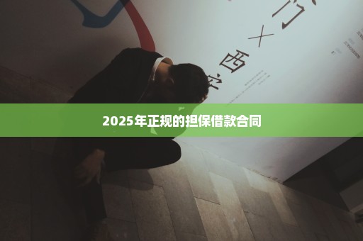 2025年正规的担保借款合同