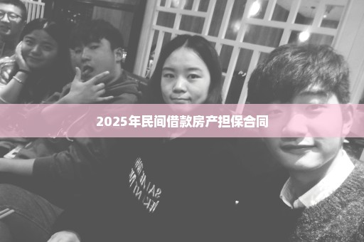 2025年民间借款房产担保合同