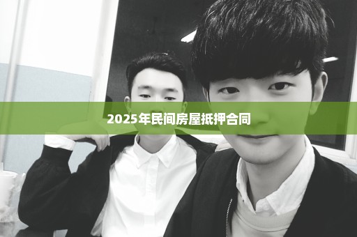 2025年民间房屋抵押合同