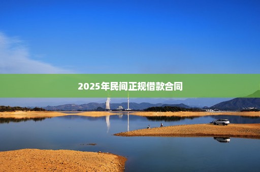 2025年民间正规借款合同