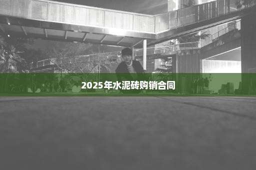 2025年水泥砖购销合同