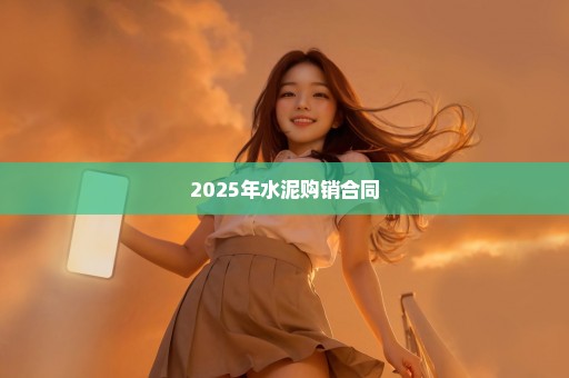 2025年水泥购销合同