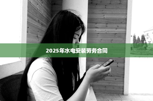 2025年水电安装劳务合同