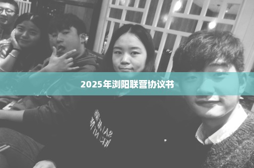 2025年浏阳联营协议书