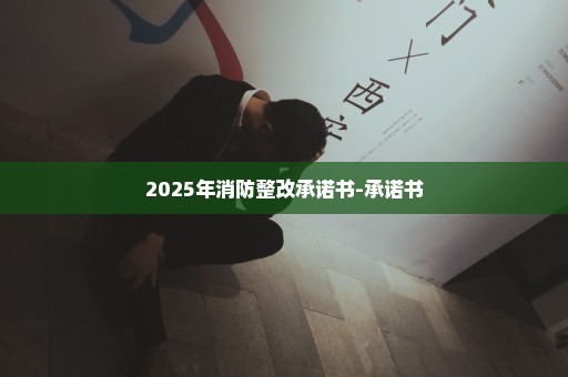2025年消防整改承诺书-承诺书