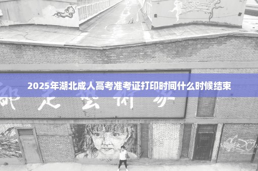 2025年湖北成人高考准考证打印时间什么时候结束