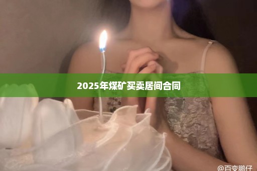 2025年煤矿买卖居间合同