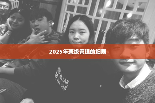 2025年班级管理的细则