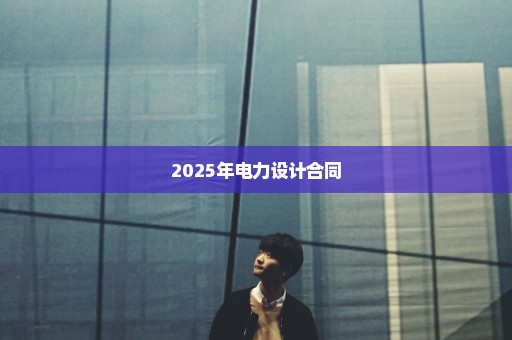 2025年电力设计合同