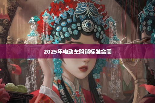 2025年电动车购销标准合同