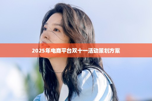 2025年电商平台双十一活动策划方案