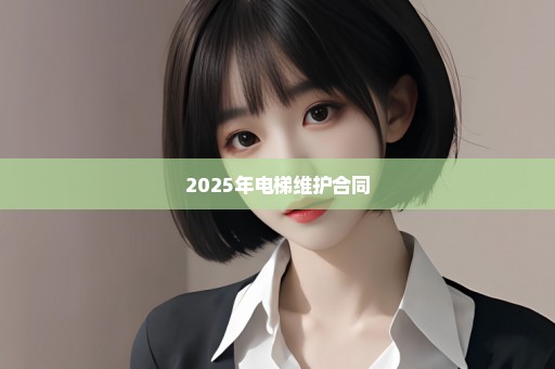 2025年电梯维护合同