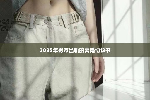 2025年男方出轨的离婚协议书